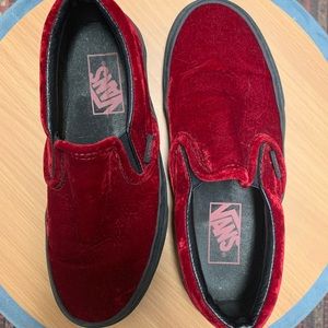Red velvet Vans